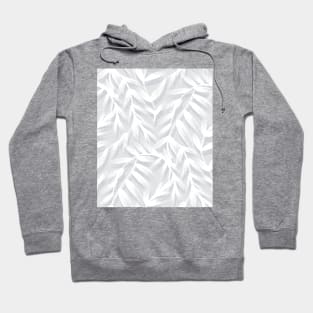 Painted Gray Leaves Hoodie